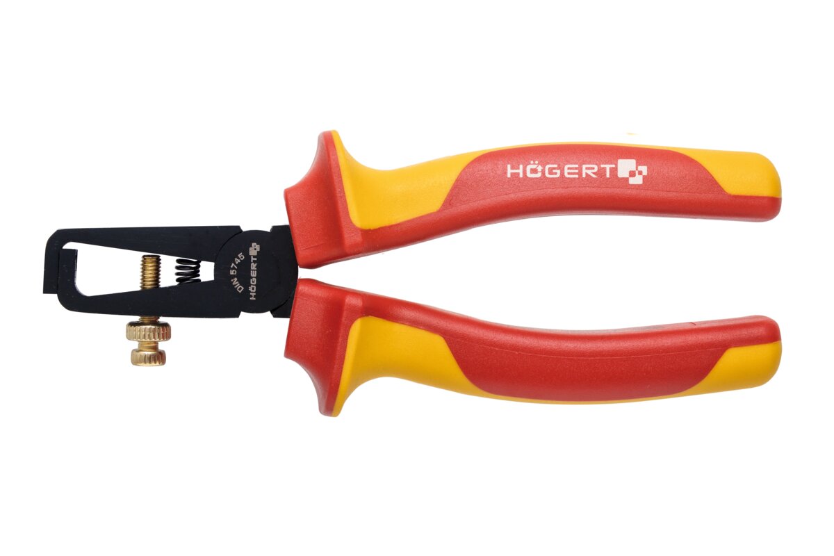 HOEGERT Клещи изолированные для зачистки проводов 160 мм, 1000 V