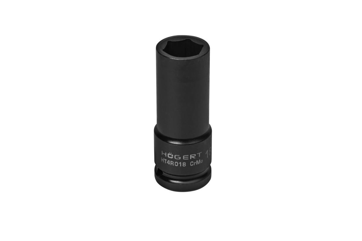 HOEGERT Головка торцевая ударная глубокая шестигранная 1/2″, 18 мм, DIN 3121, CrMo