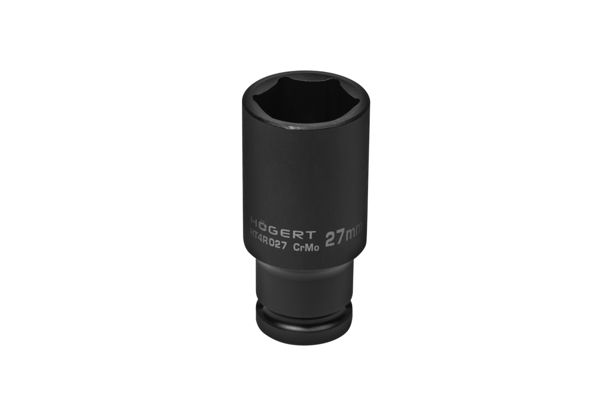 HOEGERT Головка торцевая ударная глубокая шестигранная 1/2″, 27 мм, DIN 3121, CrMo