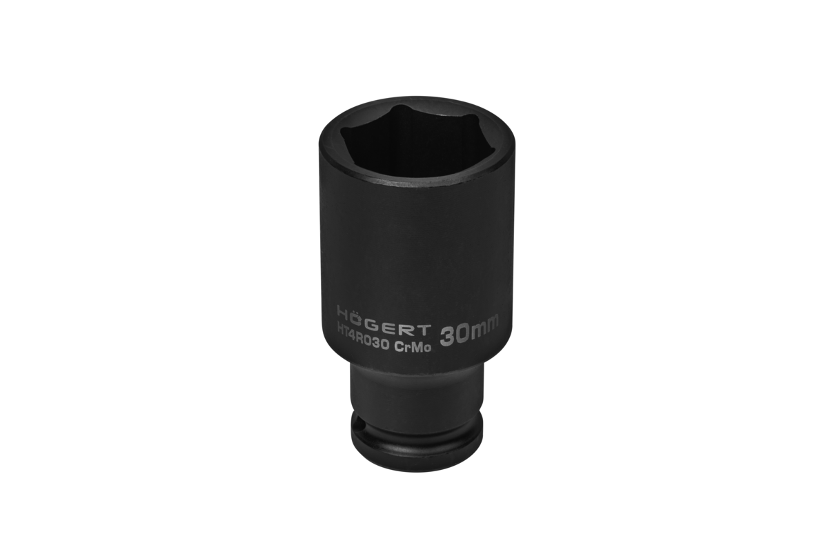 HOEGERT Головка торцевая ударная глубокая шестигранная 1/2″, 30 мм, DIN 3121, CrMo