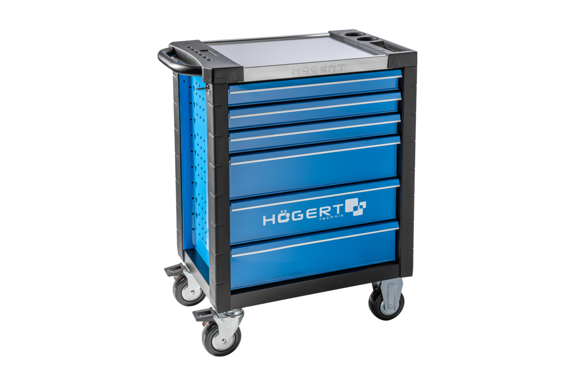 HOEGERT Тележка инструментальная, 6 ящиков Premium
