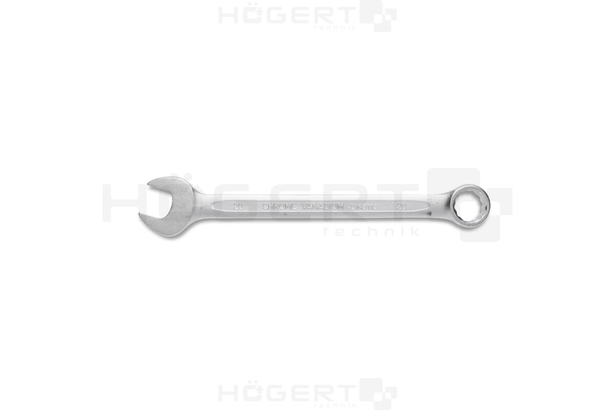 HOEGERT Ключ комбинированный 20 мм, сталь CrV, DIN 3113