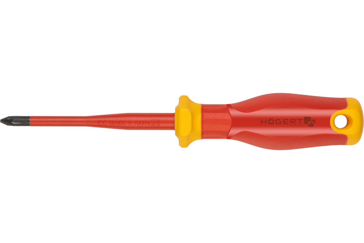 Отвертка крестовая PZ2, 100 мм, 1000V, SLIM, S2